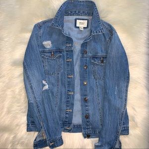 FOREVER 21 Ripped Jean Jacket